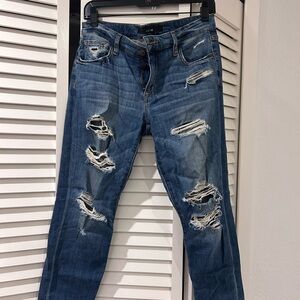 Joe's Jeans Blue Ankle Cropped Distressed